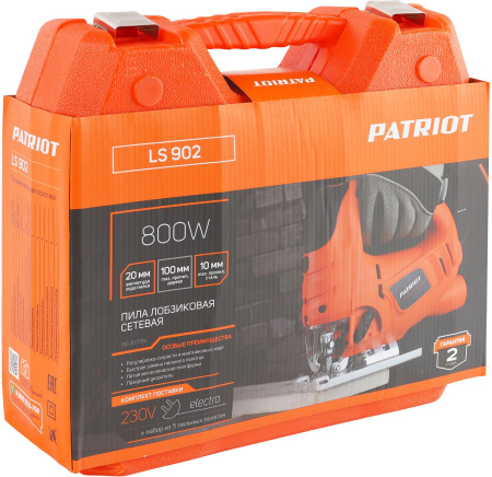 Лобзик Patriot LS 902 800Вт 3000ходов/мин от электросети