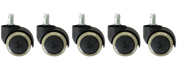 Набор колес Бюрократ CastorSet3850/PU черный для паркета/ламината 50мм