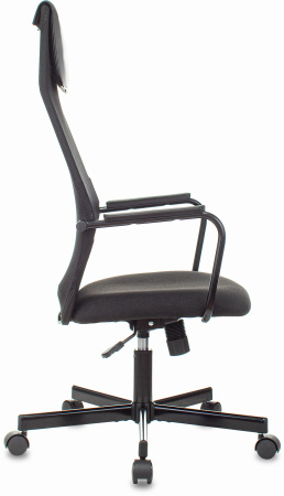 Кресло Бюрократ KB-5M черный TW-01 3C11 сетка/ткань с подголов. крестов. металл черный