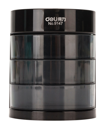 Настольный набор Deli E38253 (12 предметов) пластик черный