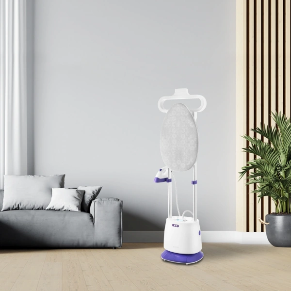 Отпариватель напольный Kitfort КТ-996 2300Вт белый/фиолетовый