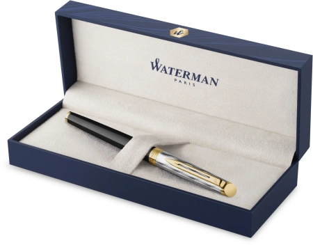 Ручка роллер Waterman Reflections of Paris Hemisphere DeLuxe (2200838) Black GT F черн. черн. подар.кор.