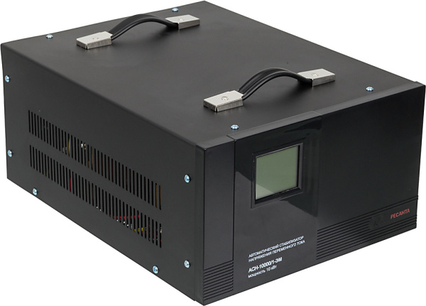 Стабилизатор напряжения Ресанта АСН-10000/1-ЭМ однофазный черный (63/1/8)