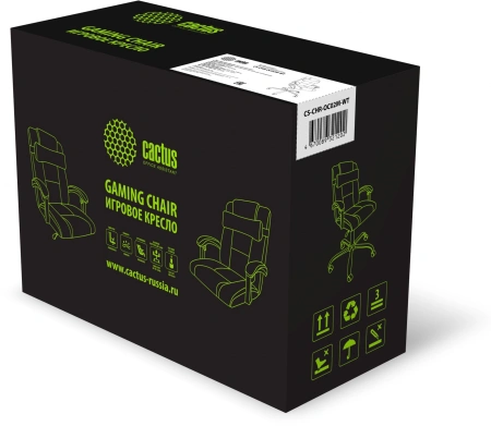 Кресло Cactus с вибромассажем CS-CHR-OC02M-WT белый эко.кожа крестов. сталь