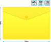 Конверт на кнопке Бюрократ -PK804A5NYEL A5 непрозрачный пластик 0.18мм желтый