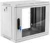 Шкаф коммутационный ЦМО (ШРН-9.500) настенный 9U 600x529мм пер.дв.стекл 200кг серый 470мм 180град.
