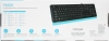 Клавиатура A4Tech Fstyler FKS10 черный/синий USB