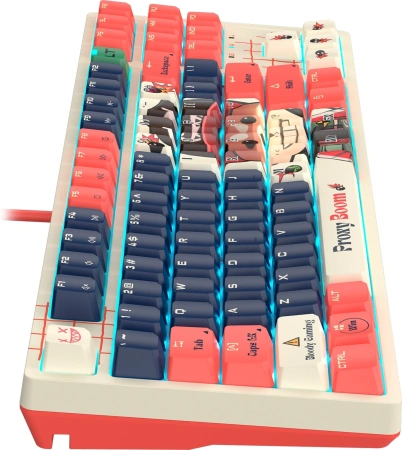 Клавиатура A4Tech Bloody AT87 Proxy Boom механическая бежевый/красный USB for gamer LED (AT87)