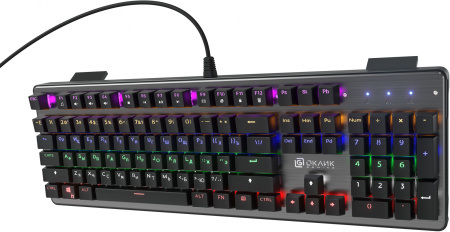 Клавиатура Оклик 970G Dark Knight механическая черный/серебристый USB for gamer LED