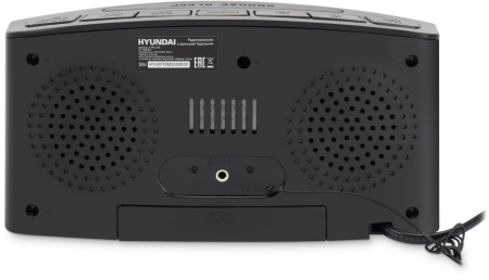 Радиобудильник Hyundai H-RCL238 черный LCD подсв:зеленая часы:цифровые FM