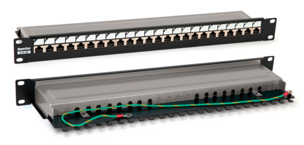 Патч-панель Hyperline PP3-19-24-8P8C-C5E-SH-110D 19" 1U 24xRJ45 кат.5e FTP