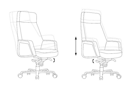 Кресло руководителя Бюрократ _Antonio черный кожа крестов. алюминий