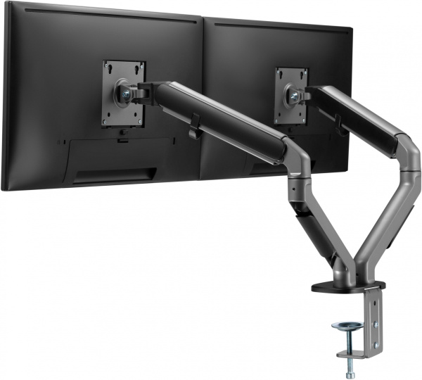 Кронштейн для мониторов Ultramounts UM735BL черный/серый 17"-27" макс.7кг крепление к столешнице пов