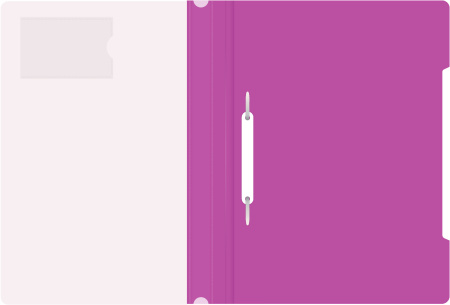 Папка-скоросшиватель Бюрократ -PS-V20VIO A4 прозрач.верх.лист карм.для визит. пластик фиолетовый 0.12/0.16