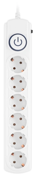 Сетевой фильтр Ippon BK-6-EU-1.8-10-W 1.8м (6 розеток) белый (коробка)