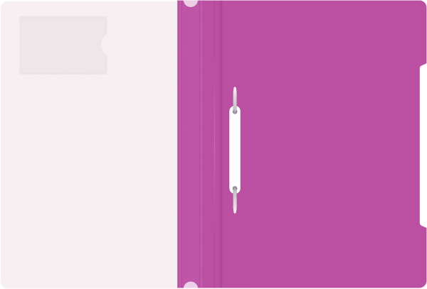 Папка-скоросшиватель Бюрократ -PS-V20VIO A4 прозрач.верх.лист карм.для визит. пластик фиолетовый 0.12/0.16