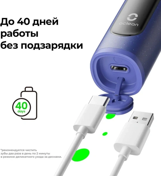 Зубная щетка электрическая Oclean X Lite Duo Set (N1801) синий/серый