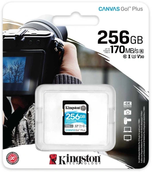 Флеш карта SDXC 256Gb Class10 Kingston SDG3/256GB Canvas Go! Plus w/o adapter