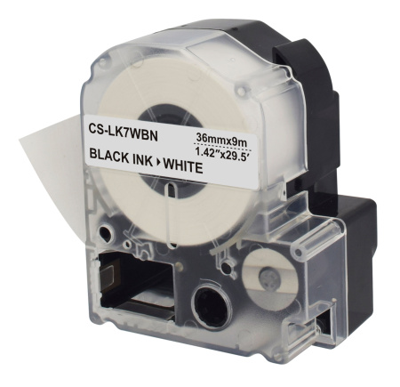 Картридж ленточный Cactus CS-LK7WBN LK-7WBN черный на белом для Epson LW1000P/Z700/Z900