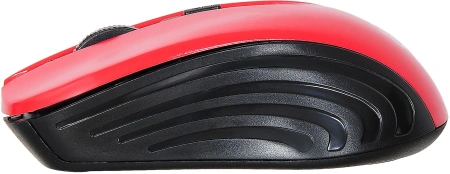 Мышь Оклик 545MW черный/красный оптическая (1600dpi) беспроводная USB для ноутбука (4but)