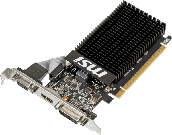 Видеокарта MSI PCI-E GT 710 2GD3H LP NVIDIA GeForce GT 710 2048Mb 64 DDR3 954/1600 DVIx1 HDMIx1 CRTx1 HDCP Ret low profile