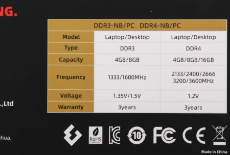 Память DDR4 8Gb 3200MHz Kingspec KS3200D4P12008G RTL PC4-25600 CL17 DIMM 288-pin 1.2В single rank Ret