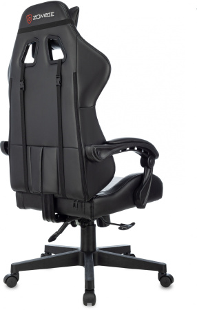 Кресло игровое Zombie GAME TETRA черный/красный эко.кожа крестов. пластик