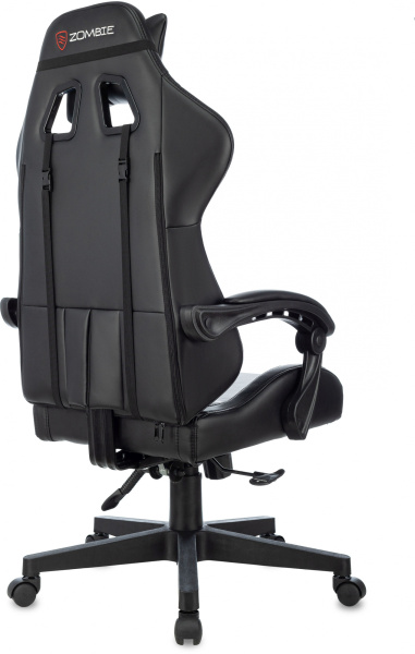 Кресло игровое Zombie GAME TETRA черный/красный эко.кожа крестов. пластик