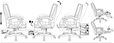 Кресло руководителя Бюрократ T-9950MSG-F коричневый эко.кожа крестов. пластик подст.для ног