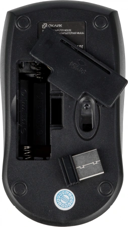 Мышь Оклик 540MW черный оптическая (1200dpi) беспроводная USB для ноутбука (3but)
