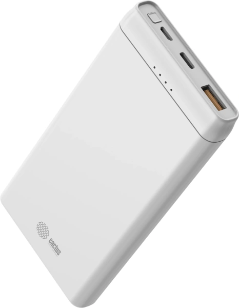 Мобильный аккумулятор Cactus CS-PBFSMT-10000 10000mAh 2.1A 2xUSB-A белый
