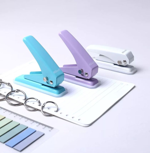 Дырокол Kw-Trio 09190WHITE макс.:20лист. металл белый отв.:1