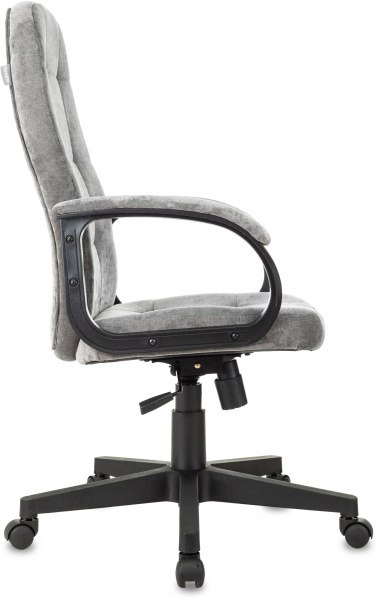 Кресло руководителя Бюрократ CH 002 Fabric серый Light-19 крестов. пластик