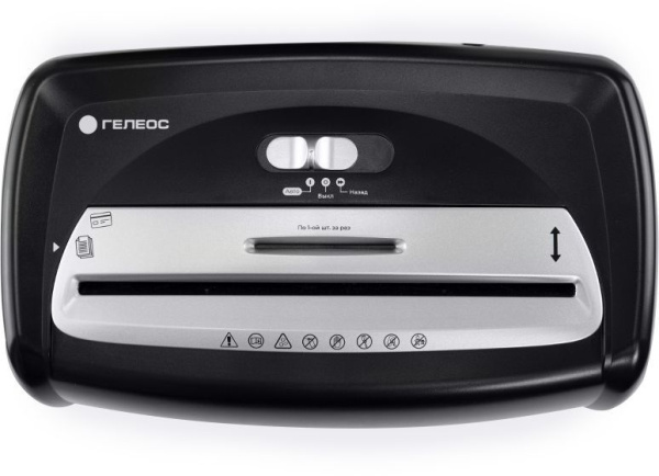 Шредер Heleos УД15-2 черный/серебристый (секр.Р-2) ленты 12лист. 15лтр. скобы пл.карты