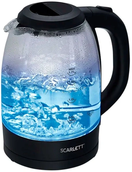 Чайник Scarlett SC-EK27G11 1.7л. 2200Вт черный (стекло)