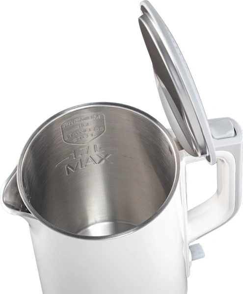 Чайник электрический Panasonic NC-CWK50 1.7л. 1500Вт белый корпус: нерж.сталь/пластик