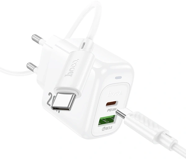 Сетевое зар./устр. Hoco CS54A Surplu 20W 3A (PD+QC) USB-A/Type-C универсальное белый (31532)