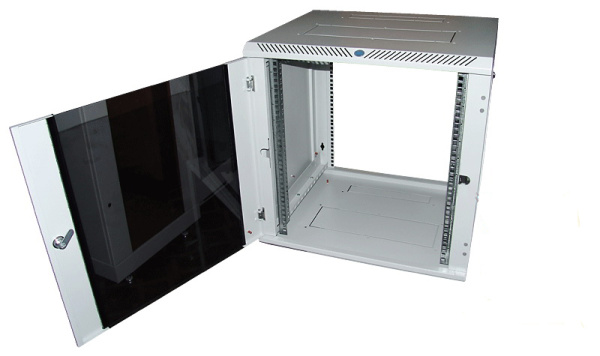 Шкаф коммутационный ЦМО (ШРН-М-15.500) настенный 15U 600x520мм пер.дв.стекл 50кг серый 456мм 24.6кг 180град. 745мм