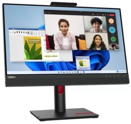 Монитор Lenovo 23.8" TIO24Gen5 IPS FHD чер 4ms DP USB M/M Cam HAS Piv 250cd