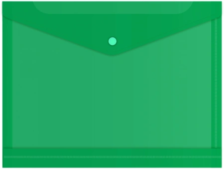 Конверт на кнопке Бюрократ -PK860/1 A4 гориз. расшир. пластик 0.18мм ассорти