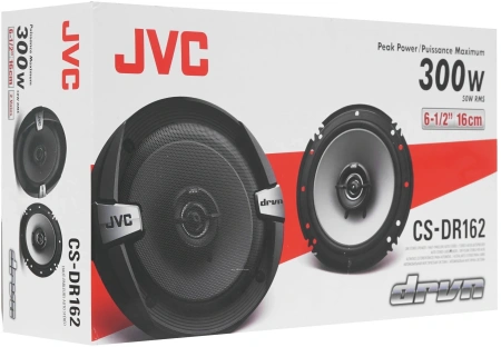 Колонки автомобильные JVC CS-DR162 300Вт 88дБ 4Ом 16см (6дюйм) (ком.:2кол.) коаксиальные двухполосные