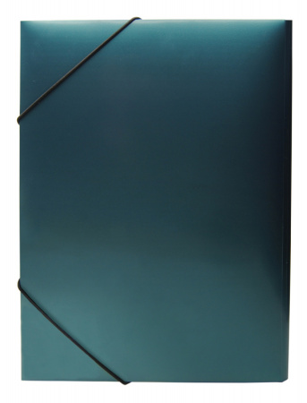 Папка на резинке Silwerhof Perlen 311918-75 A4 песок полипропилен 0.6мм зеленый металлик