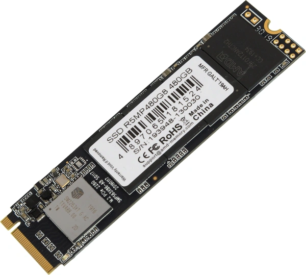 Накопитель SSD AMD PCI-E 3.0 x4 480Gb R5MP480G8 Radeon M.2 2280