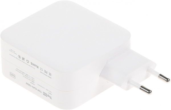 Блок питания TopON TOP-GaN-100W автоматический 100W 5V-20V 5A 2xUSB от бытовой электросети LED индикатор