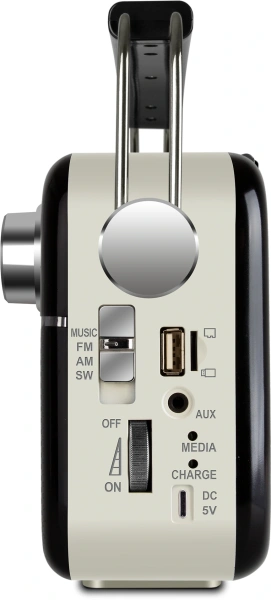Радиоприемник портативный Sven АС SRP-505 черный/белый USB microSD