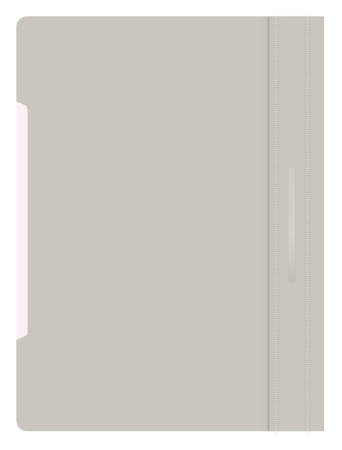 Папка-скоросшиватель Бюрократ Люкс -PSL20GREY A4 прозрач.верх.лист пластик серый 0.14/0.18