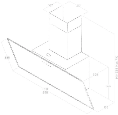 Вытяжка каминная Elica Shire WH/A/90 NO PLUG белый управление: сенсорное (1 мотор)