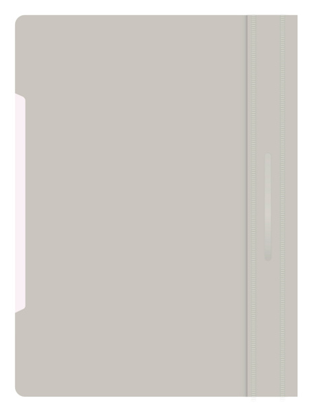 Папка-скоросшиватель Бюрократ Люкс -PSL20GREY A4 прозрач.верх.лист пластик серый 0.14/0.18