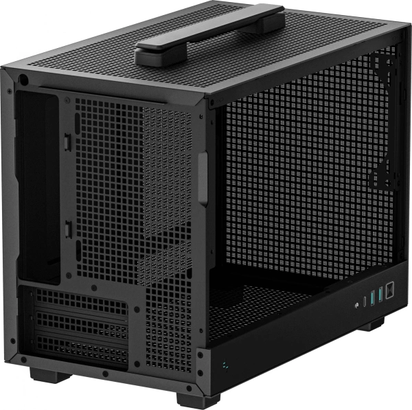 Корпус Deepcool CH160 черный без БП miniITX 7x120mm 1xUSB3.0 audio bott PSU