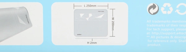 Коврик для мыши A4Tech FStyler FP20 Мини серый 250x200x2мм